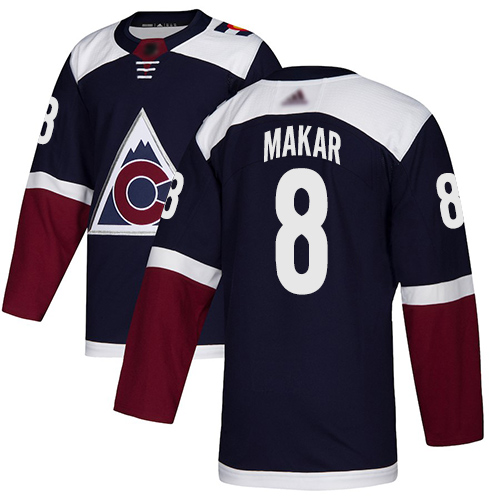 Cheap Adidas Colorado Avalanche 8 Cale Makar Navy Alternate Authentic Stitched Youth NHL Jersey